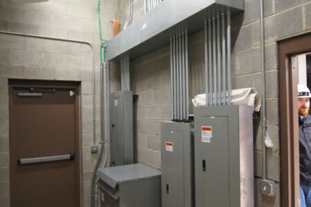 Wide shot of mechanical room